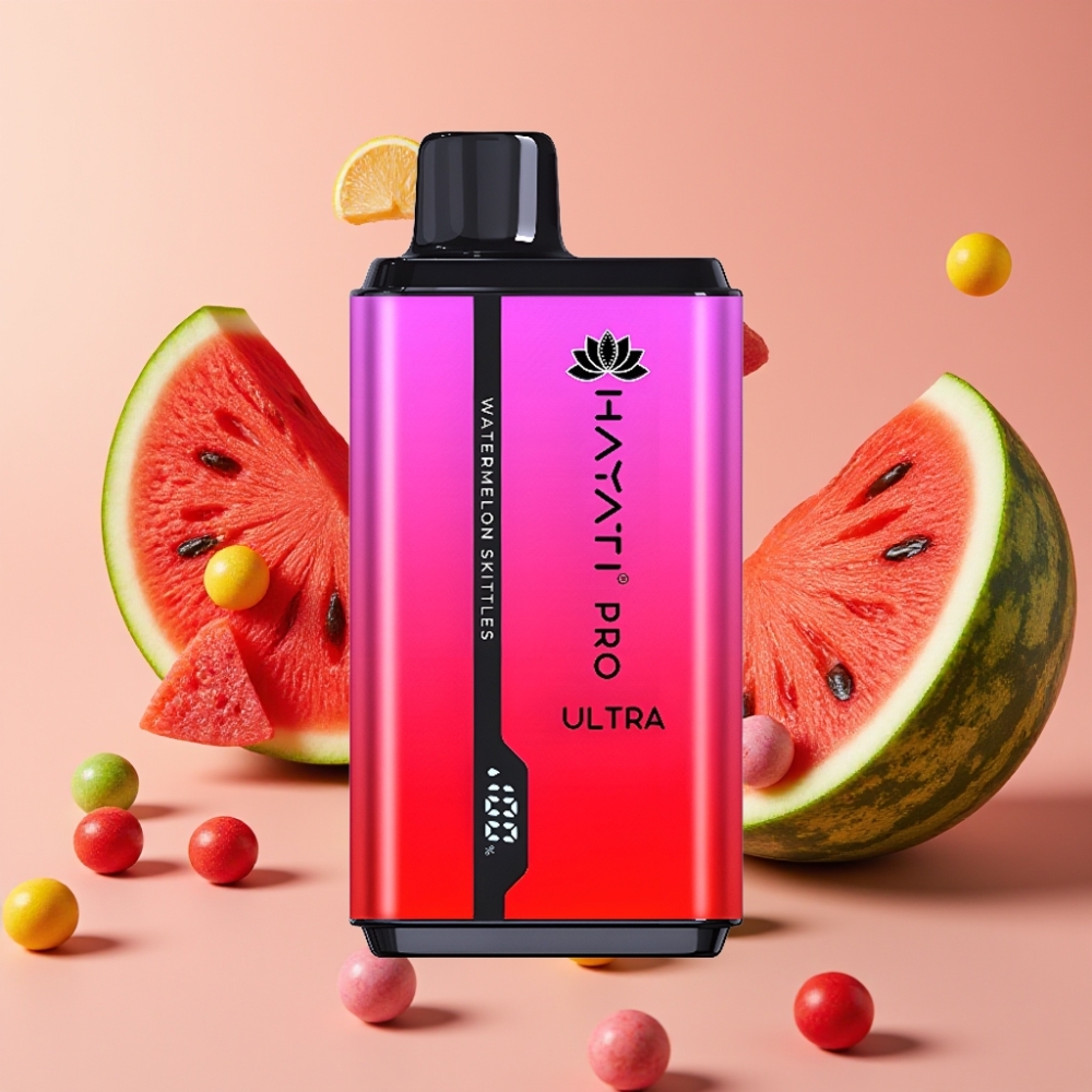 Hayati Pro Ultra 15000 Puffs Pastèque Skittles 2×12ml 2% 49 saveurs