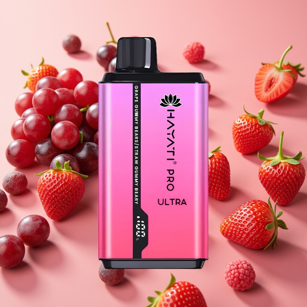 Hayati Pro Ultra 15000 Puffs Pastille Gummy Raisin Pastille Gummy Fraise 2×12ml 2%