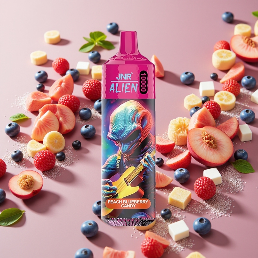 JNR Alien 10000 Puffs 850mAh 20ml Bonbon Pêche Myrtille France vape fournisseur