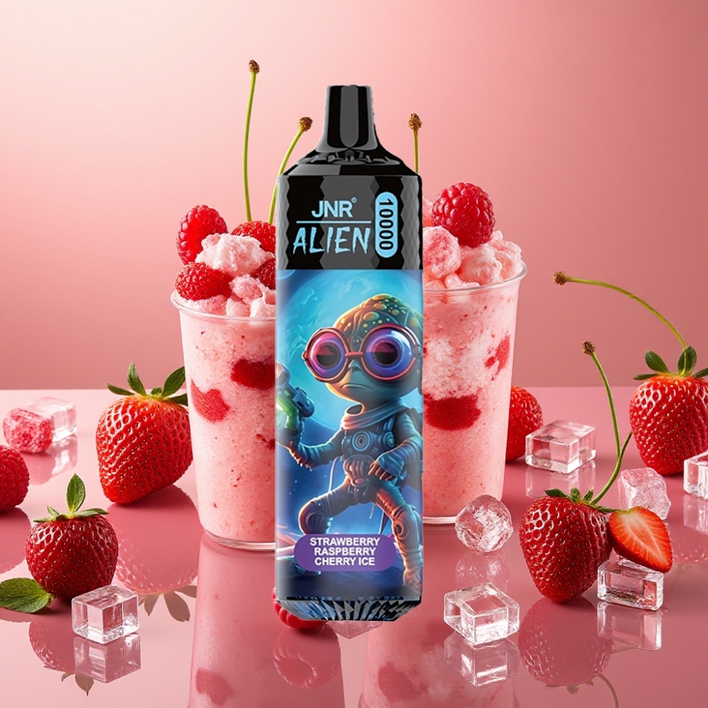 JNR Alien 10000 Puffs 850mAh 20ml Type-C Fraise Framboise Cerise Glace