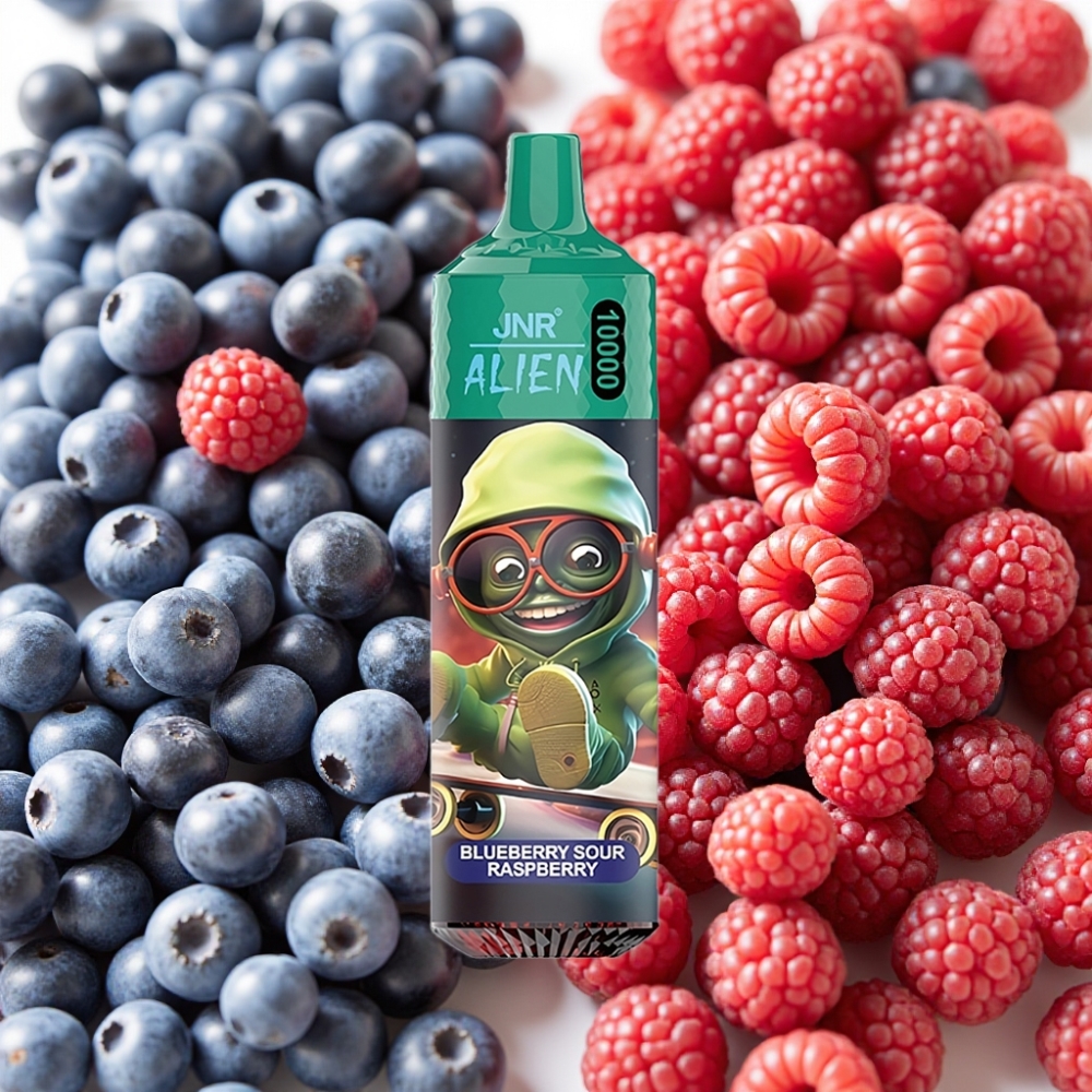 JNR Alien 10000 Puffs 850mAh 20ml Type-C Myrtille Framboise Acidulée