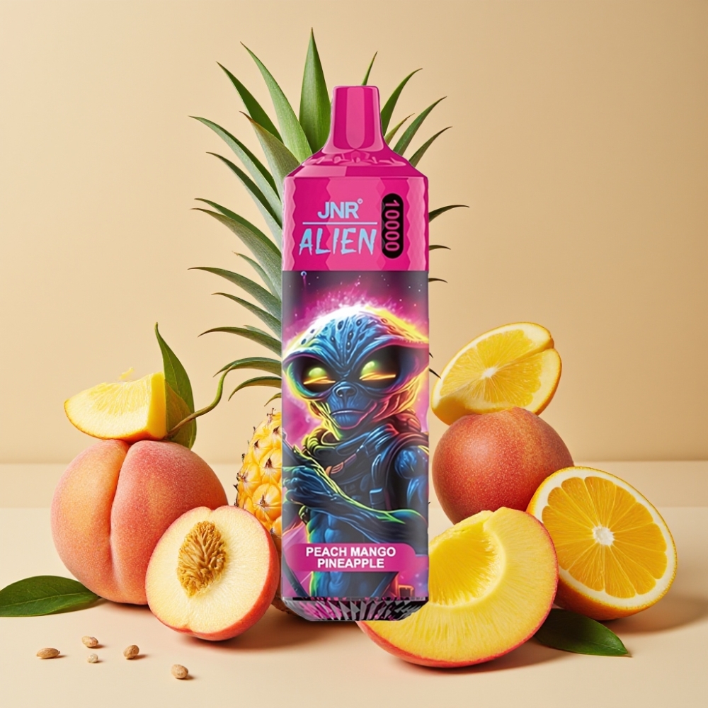 JNR Alien 10000 Puffs 850mAh 20ml Type-C Pêche Mangue Ananas