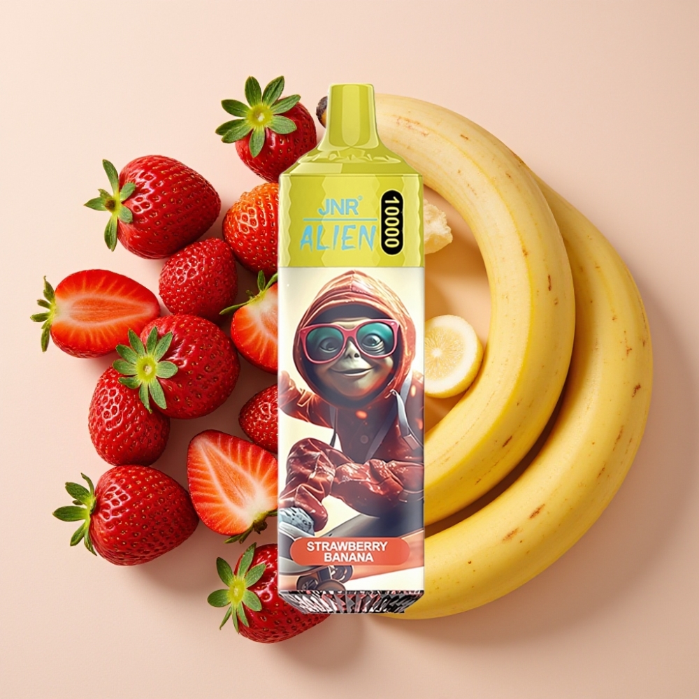 JNR Alien 10000 Puffs Fraise Banane 850mAh 20ml Type-C LED RGB