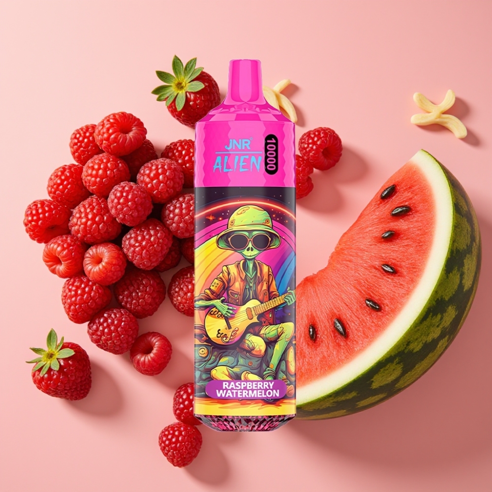 JNR Alien 10000 Puffs Framboise Pastèque - 850mAh, 20ml, Type-C