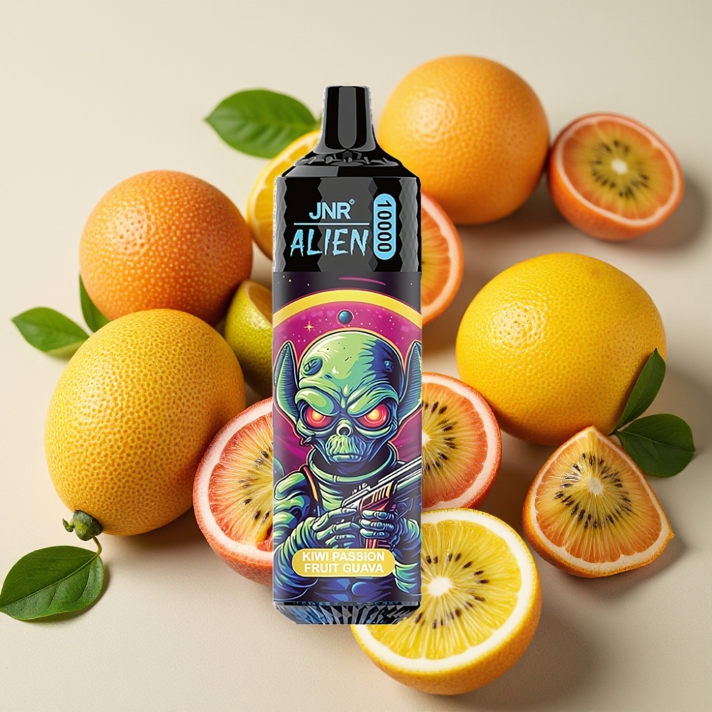 JNR Alien 10000 Puffs Kiwi Fruit de la Passion Goyave 850mAh 20ml Type-C RGB