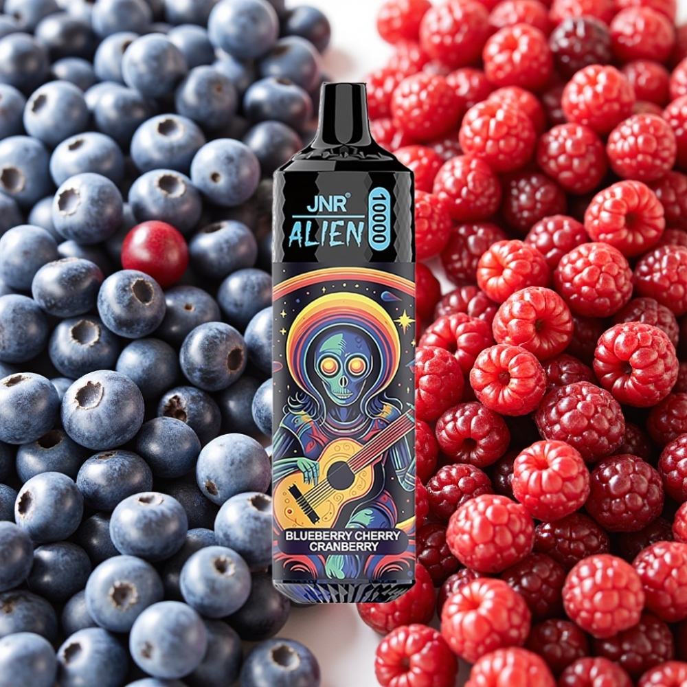JNR Alien 10000 Puffs Myrtille Cerise Canneberge 850mAh 20ml Type-C RGB