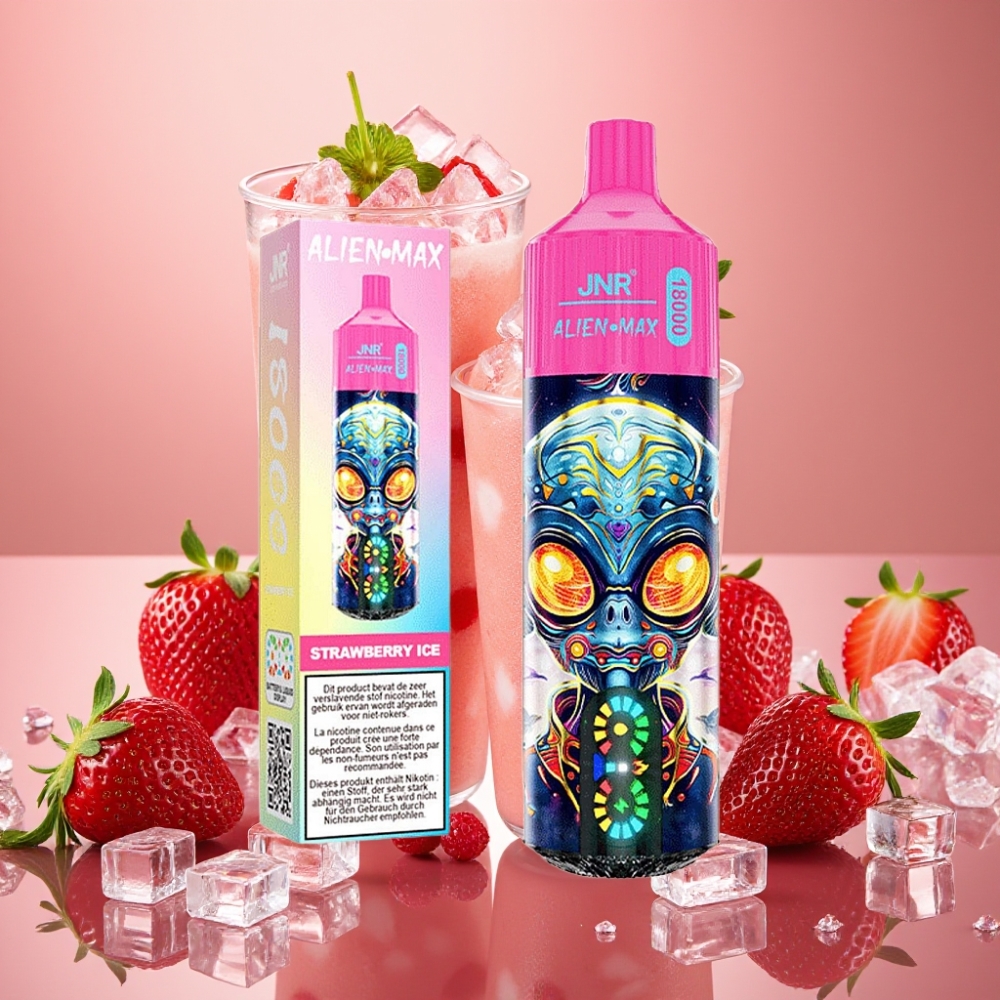 JNR Alien Max 18000 Puffs Fraise Glacée - 28ml, 850mAh, Type-C
