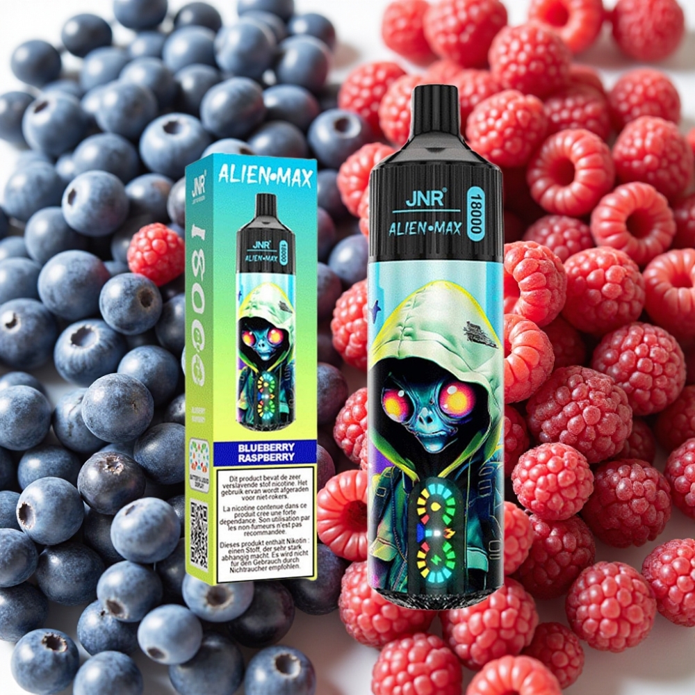 JNR Alien Max 18000 Puffs Myrtille Framboise, 28ml, 850mAh, Type-C