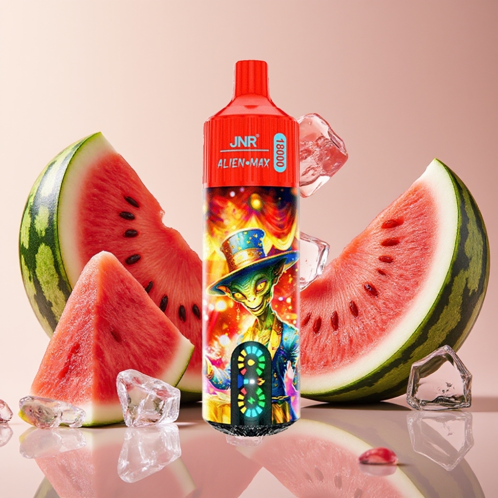 JNR Alien Max 18000 Puffs Pastèque Glacée - 28ml, Double Mesh, Charge Type-C