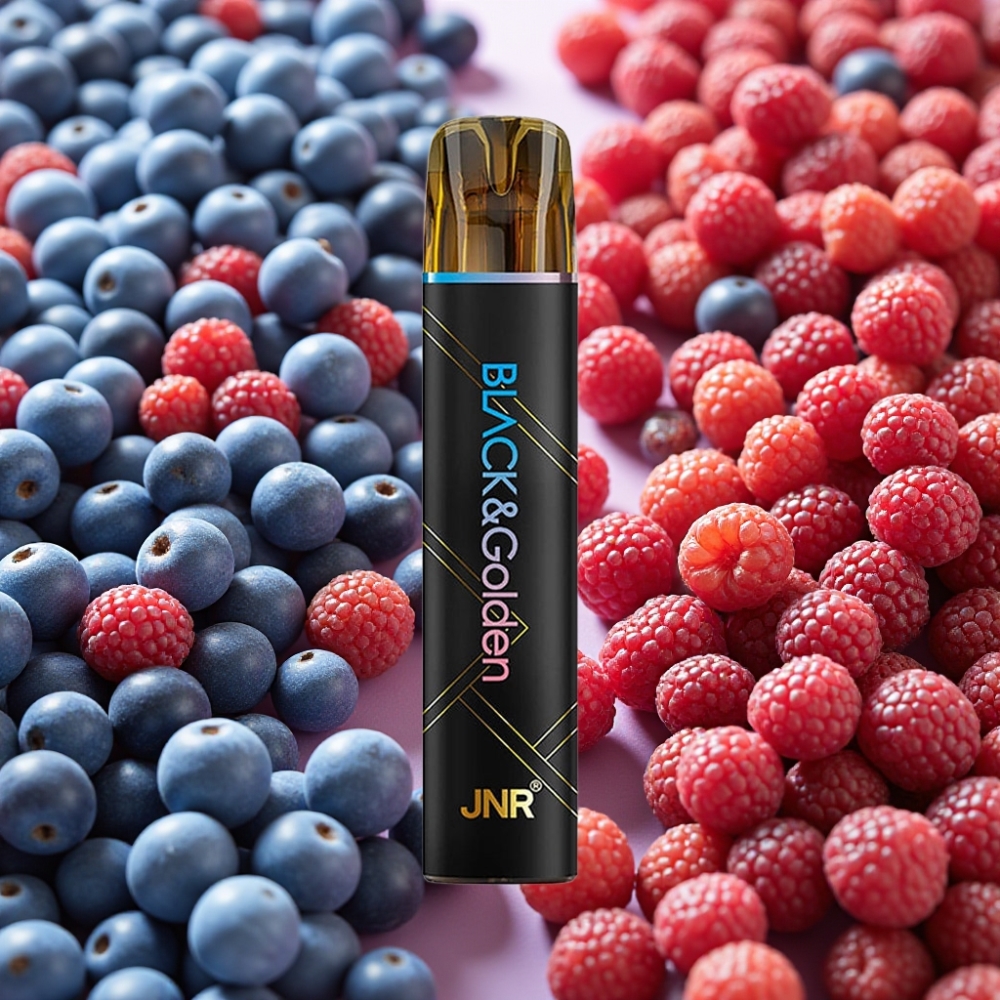 JNR Black&Golden 800 Puffs 550mAh 2ml Bleu Framboise Cerise