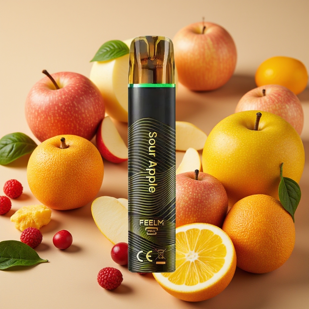 JNR Black&Golden 800 Puffs 550mAh 2ml Pomme Acidulée TPD