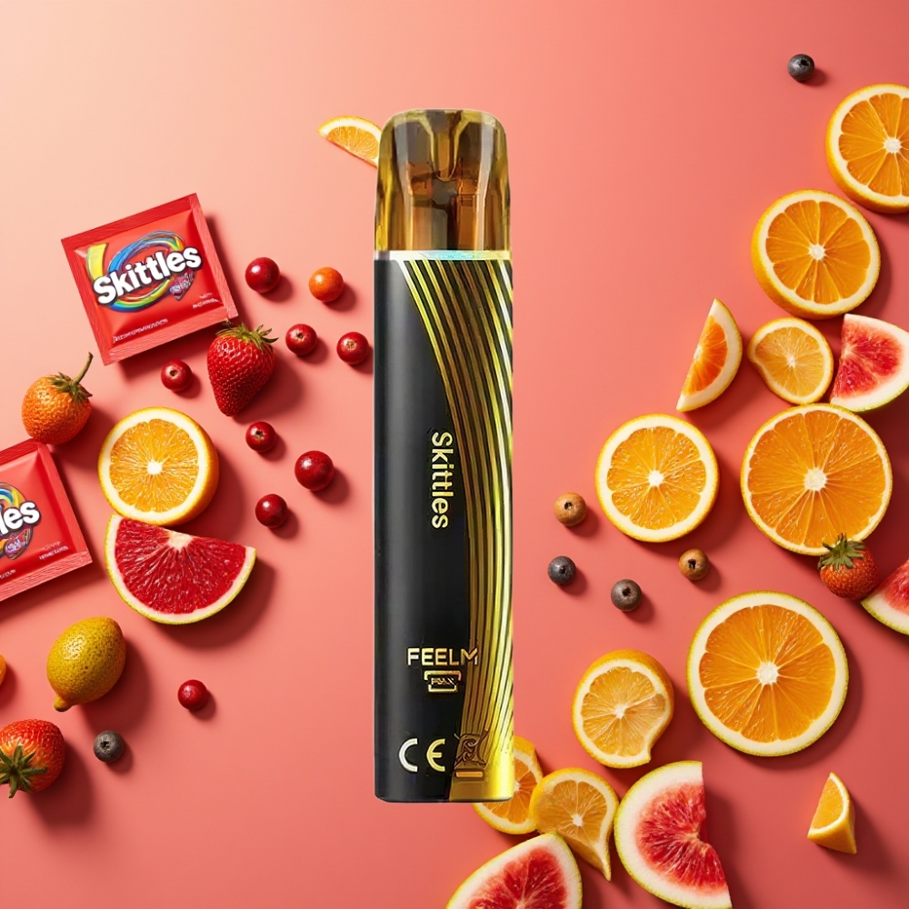 JNR Black&Golden 800 Puffs 550mAh 2ml Skittles Arôme France vape fournisseur
