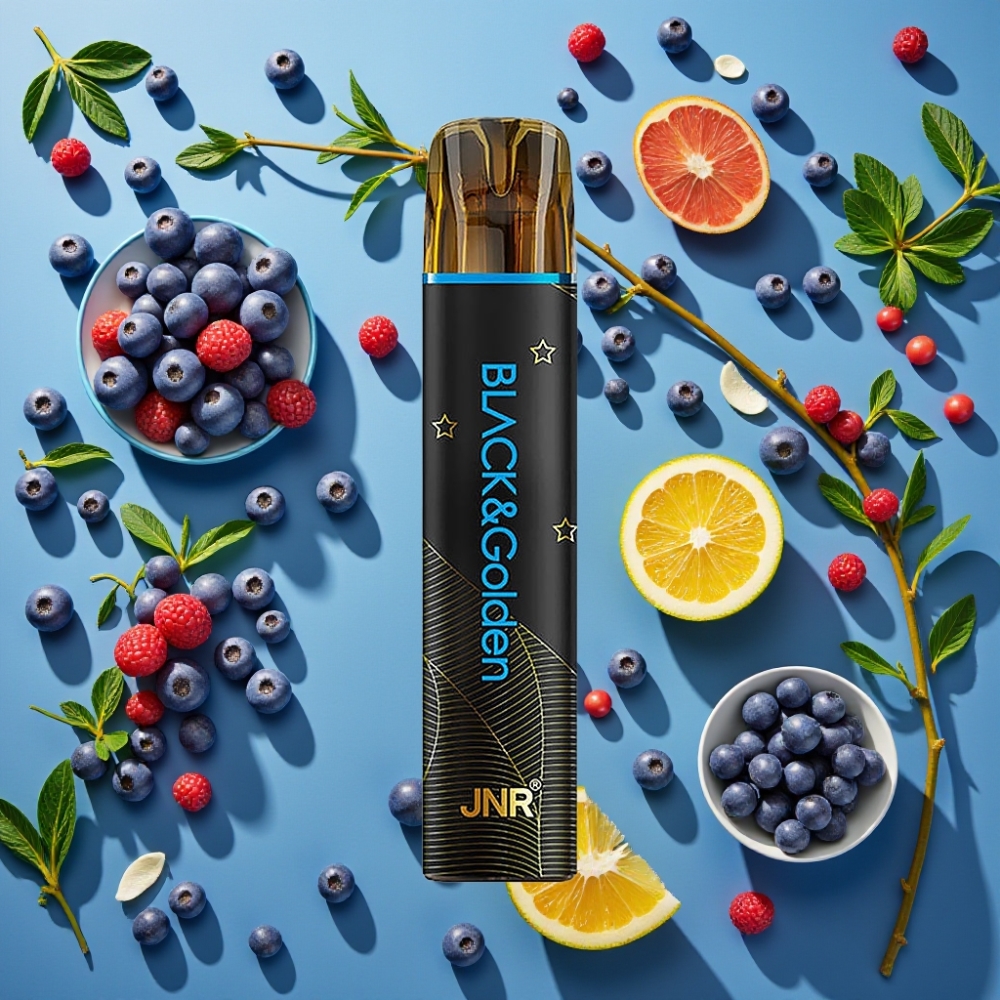 JNR Black&Golden 800 Puffs 550mAh 2ml TPD Mr Bleu France vape fournisseur