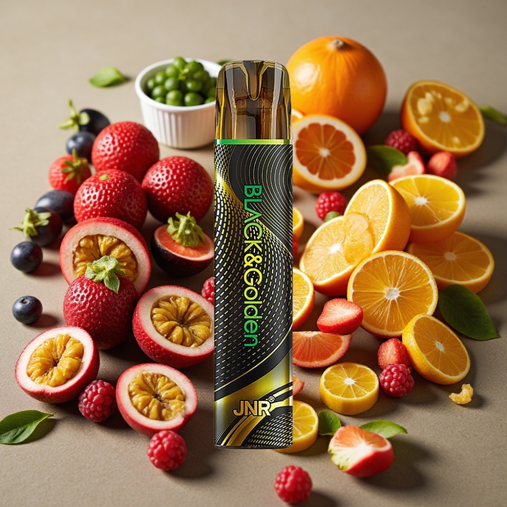 JNR Black&Golden 800 Puffs 550mAh 2ml TPD Passion Monster