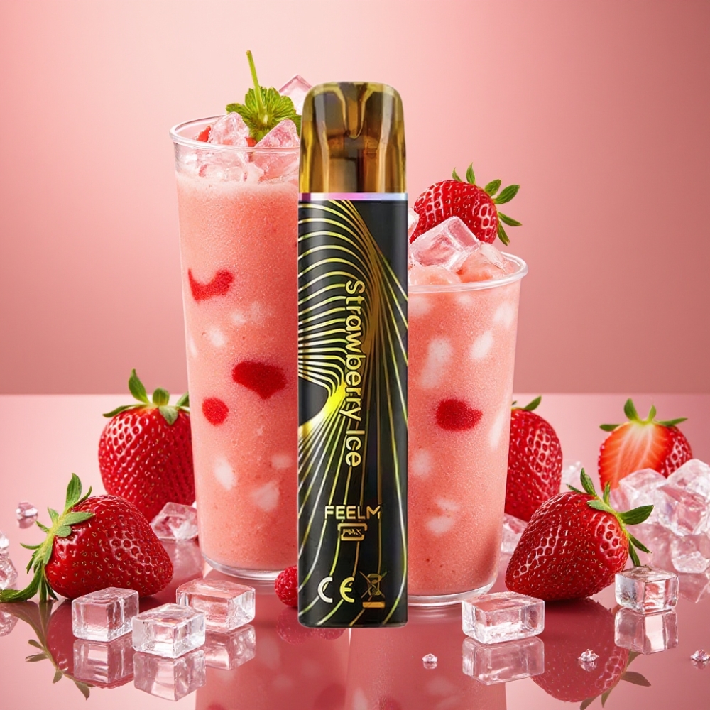 JNR Black&Golden 800 Puffs Glace à la Fraise 550mAh 2ml TPD