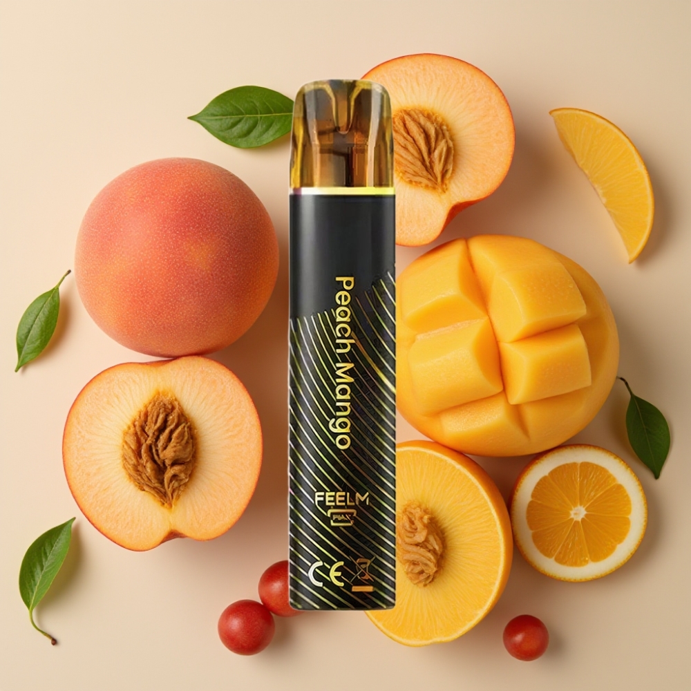 JNR Black&Golden 800 Puffs Pêche Mangue 550mAh 2ml TPD France vape fournisseur