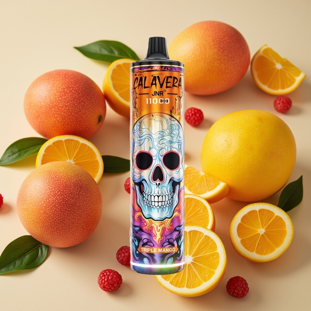 JNR Calavera 11000 Puffs Triple Mangue - Port Type-C, 850mAh, 21ml