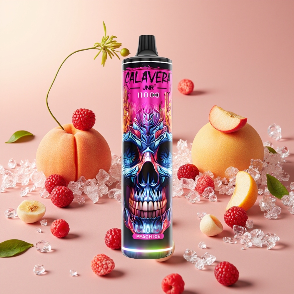 JNR Calavera 11000 Puffs Type-C 850mAh 21ml 1.0ohm Pêche Glacée