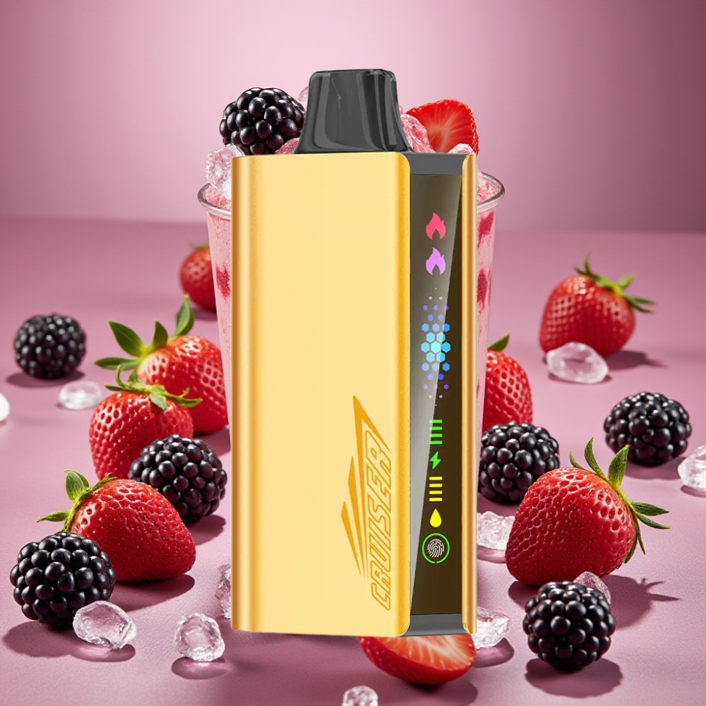 JNR Cruiser 12000 Puffs Sans Recharge - 25ml, 1.2ohm, Écran, Mûre Glace