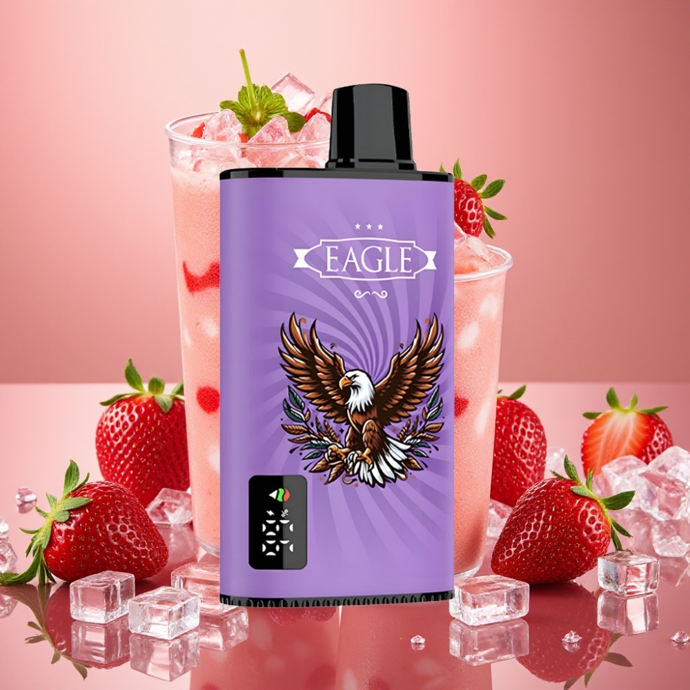 JNR EAGLE Smart 23000 Puffs Fraise Glacée - Écran Digital, 1.0ohm, Airflow Réglable