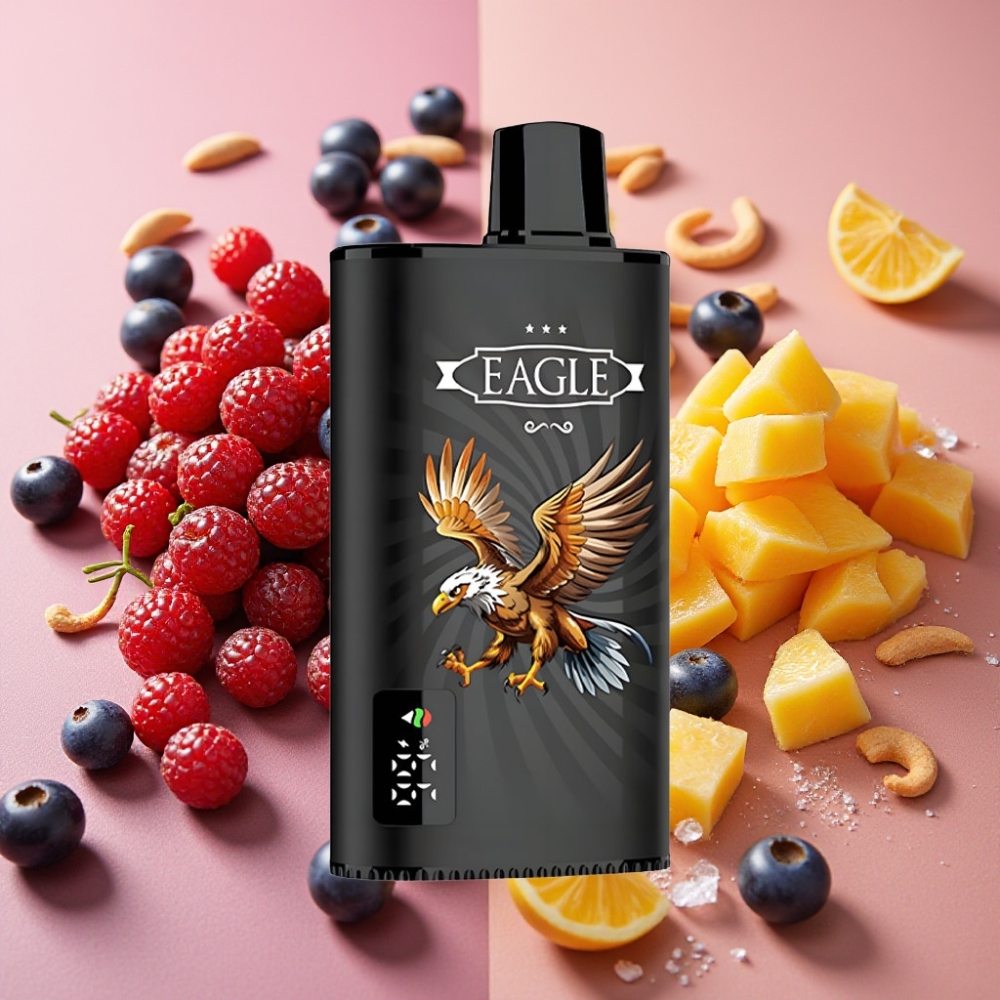 JNR EAGLE Smart 23000 Puffs Écran Digital 1.0ohm Airflow Réglable Blackcurrant Mango Ice