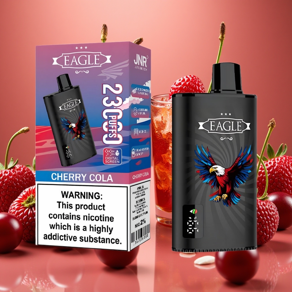 JNR EAGLE Smart 23000 Puffs Écran Digital 1.0ohm Mesh 25ml Cerise Cola