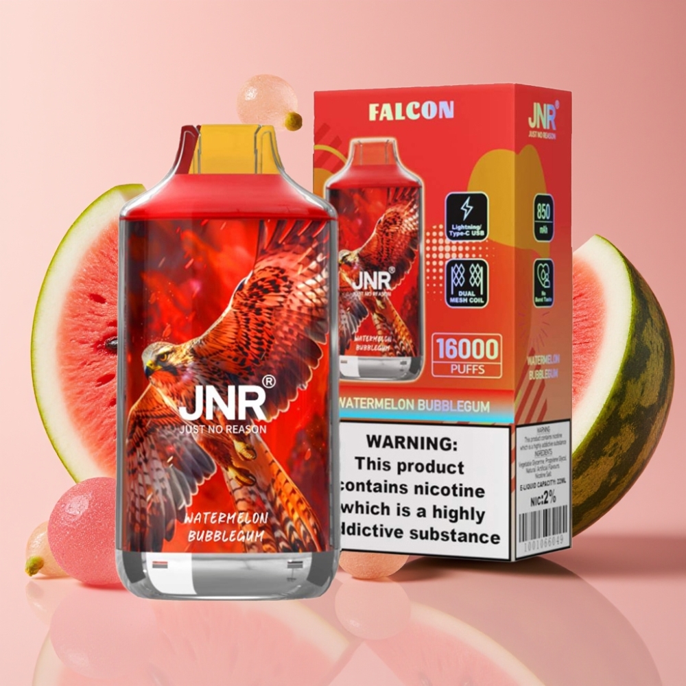 JNR Falcon 16000 Puffs 22ml 850mAh Double Mesh Pastèque Bubblegum