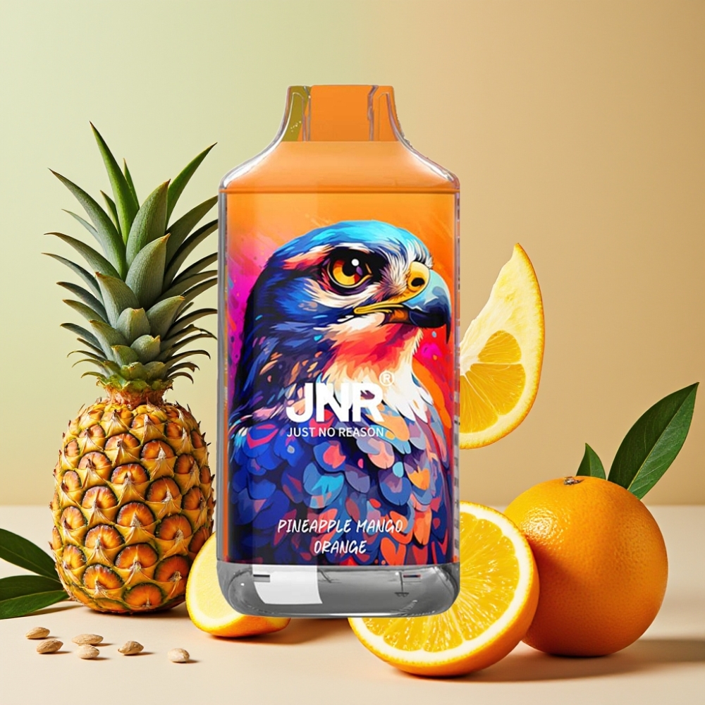 JNR Falcon 16000 Puffs Ananas Mangue Orange - 22ml, Dual Mesh, LED