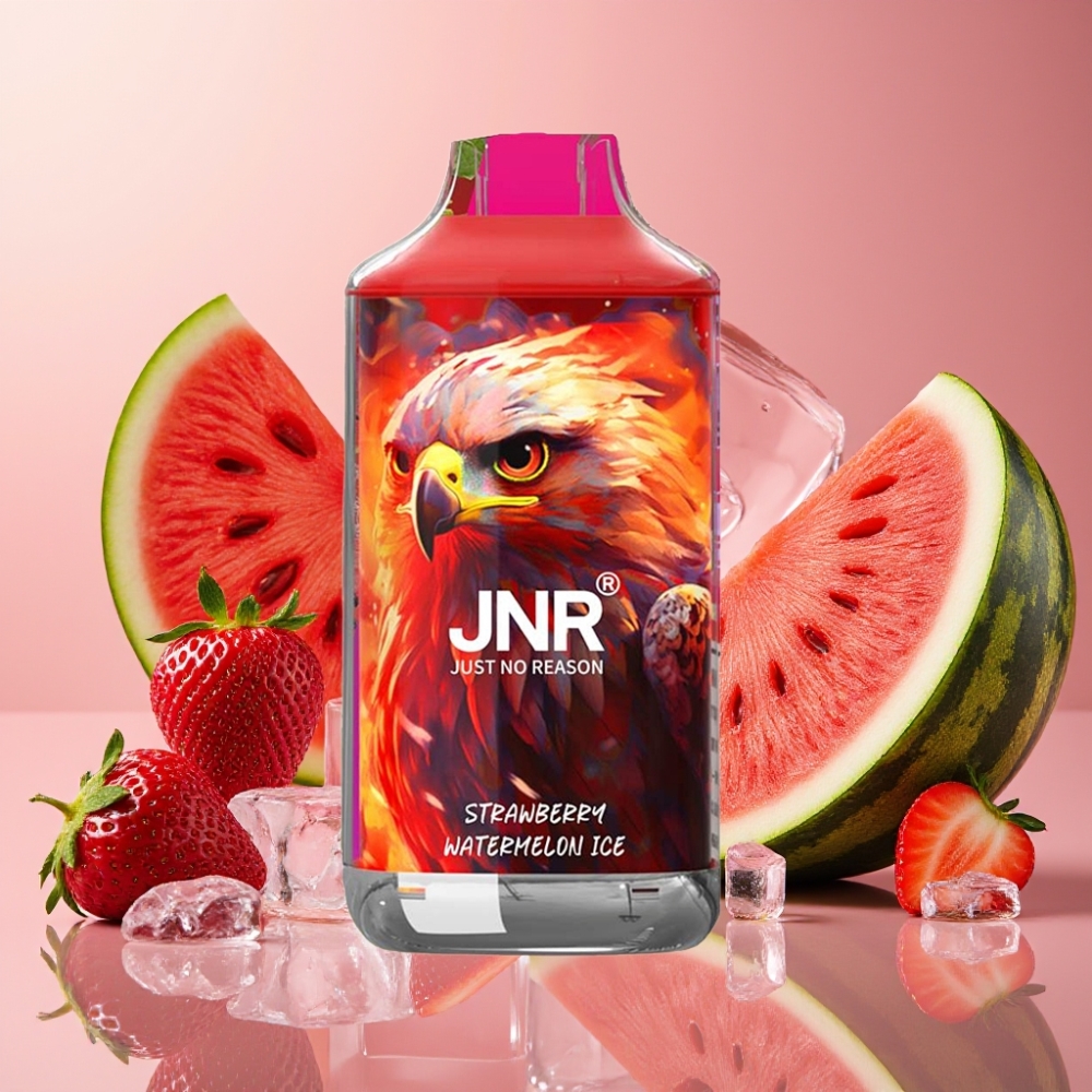 JNR Falcon 16000 Puffs Fraise Pastèque Glacée - 850mAh, 22ml, Dual Mesh Coil