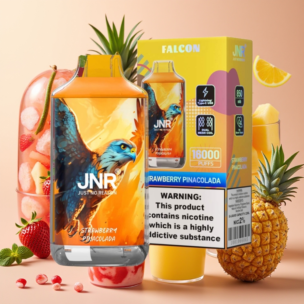 JNR Falcon 16000 Puffs Fraise Pina Colada 22ml 850mAh Dual Mesh