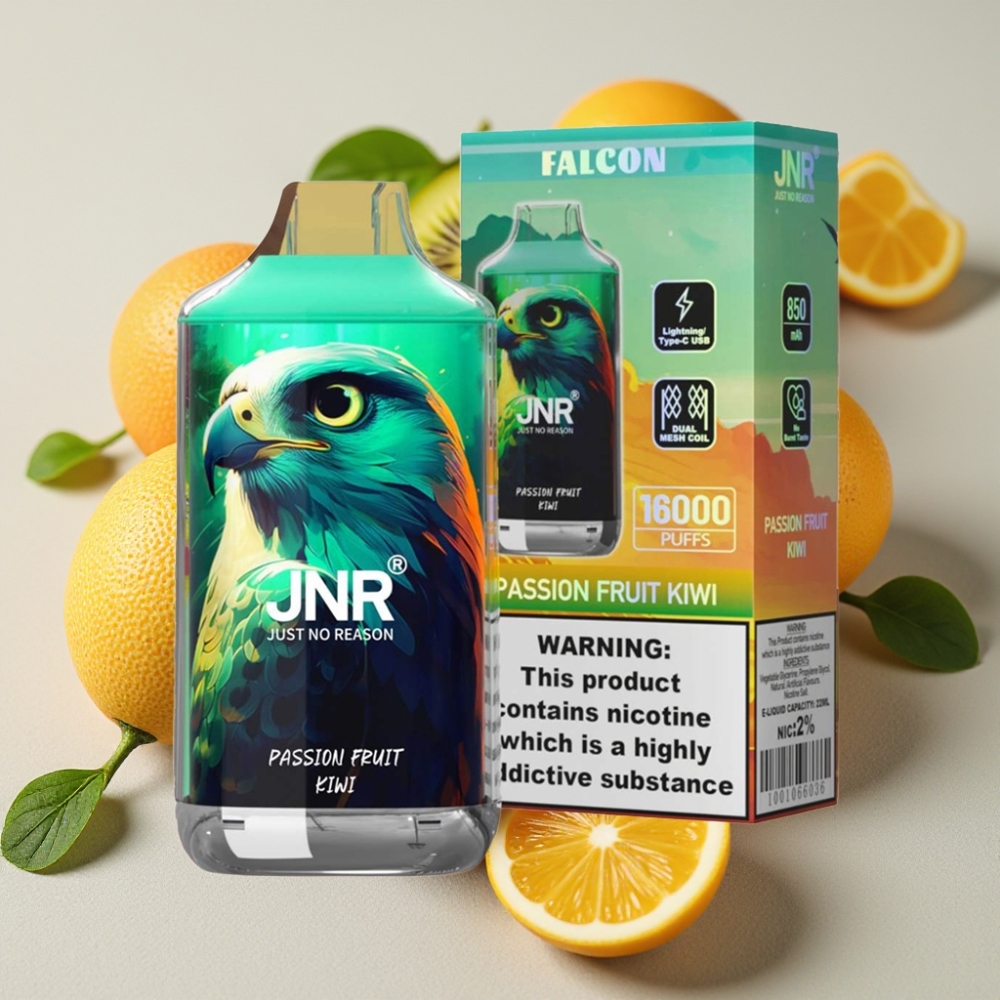 JNR Falcon 16000 Puffs Fruit de la Passion Kiwi 850mAh 22ml Dual Mesh