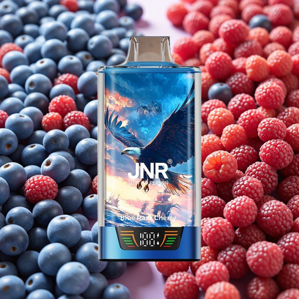 JNR Falcon Pro 28000 Disposable Blue Razz Cerise 30ml 5% Smart Display Dual Mesh