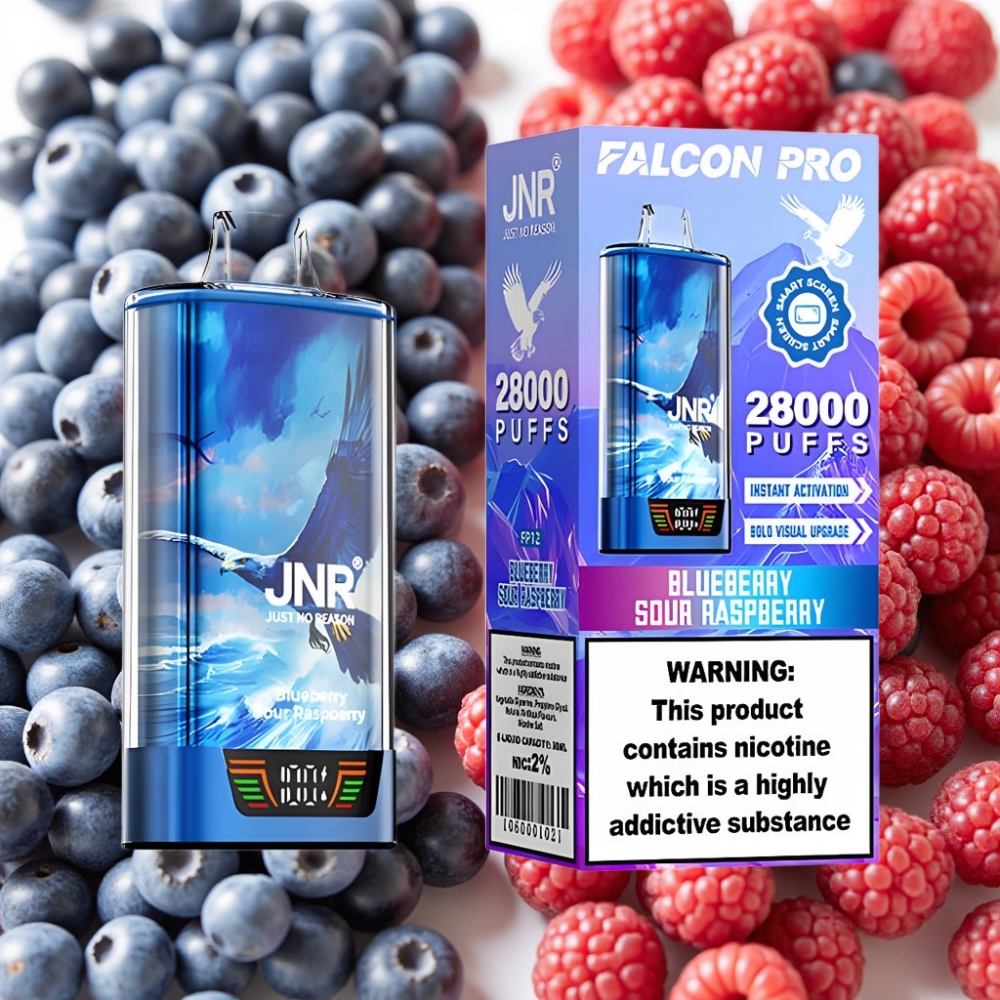 JNR Falcon Pro 28000 Disposable Vape Myrtille Framboise Acidulée 30ml 950mAh 5%