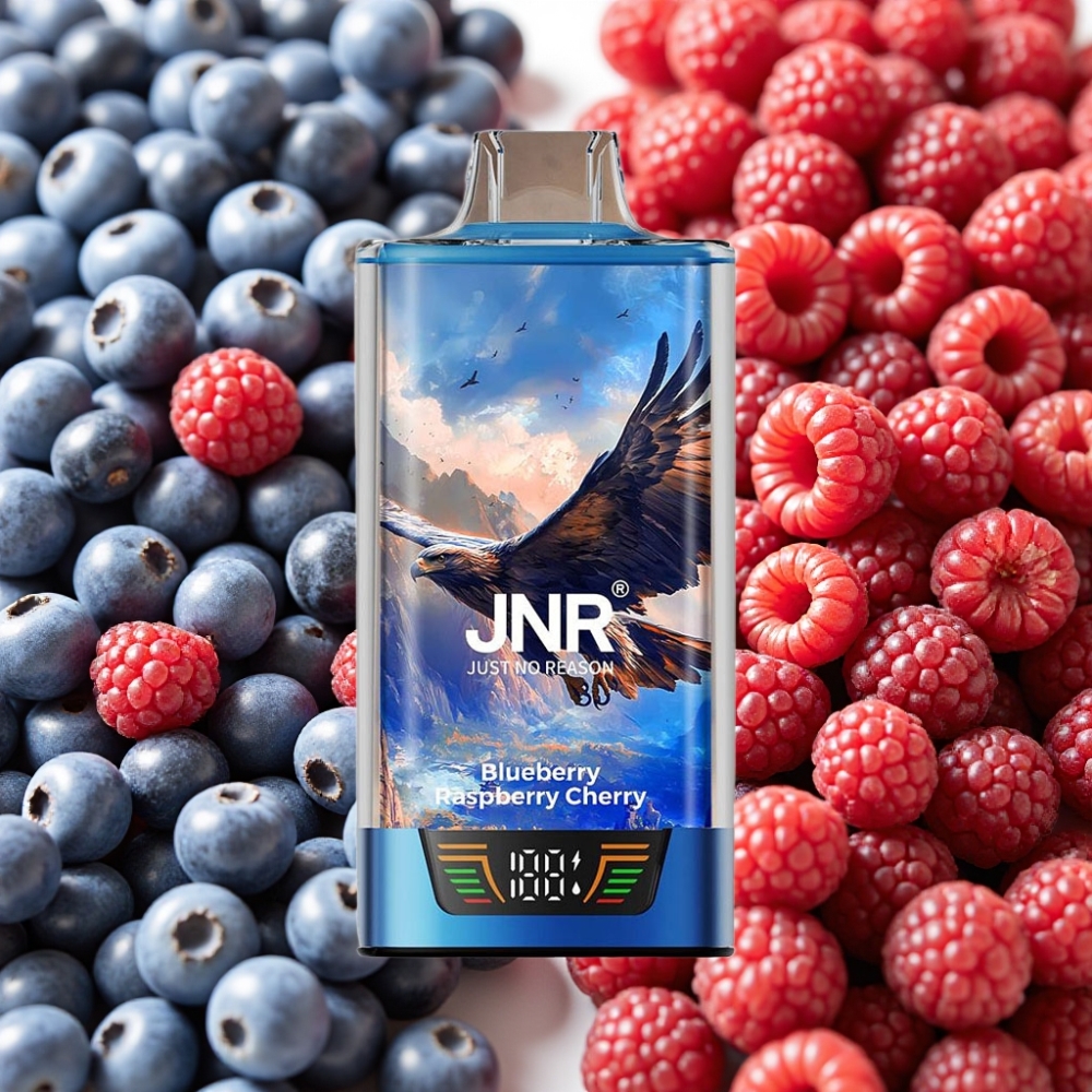 JNR Falcon Pro 28000 Disposable Vape Myrtille Framboise Cerise 30ml 950mAh 5%