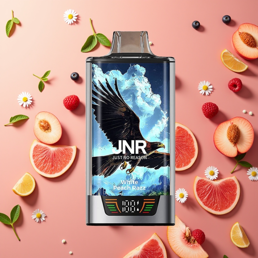 JNR Falcon Pro 28000 Puffs 30ml 950mAh 5% Pêche Blanche Framboise