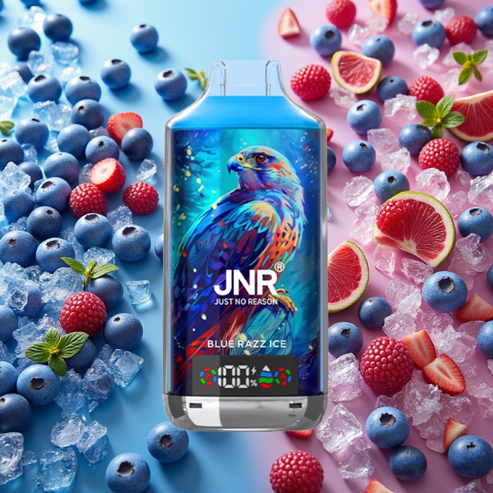 JNR Falcon X 18000 Puffs Blue Razz Ice 24ml Dual Mesh Type-C