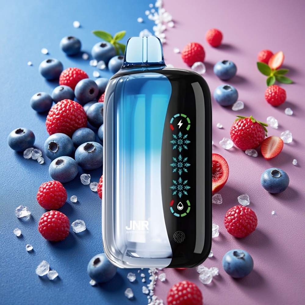 JNR Flex Ice 21000 Puffs Glace Myrtille, 26ml, Airflow Réglable, Ecran Tactile