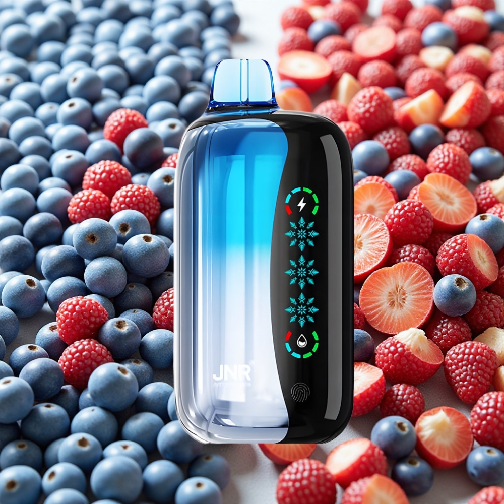JNR Flex Ice 21000 Puffs Écran Tactile 26ml Explosion Cerise Bleue