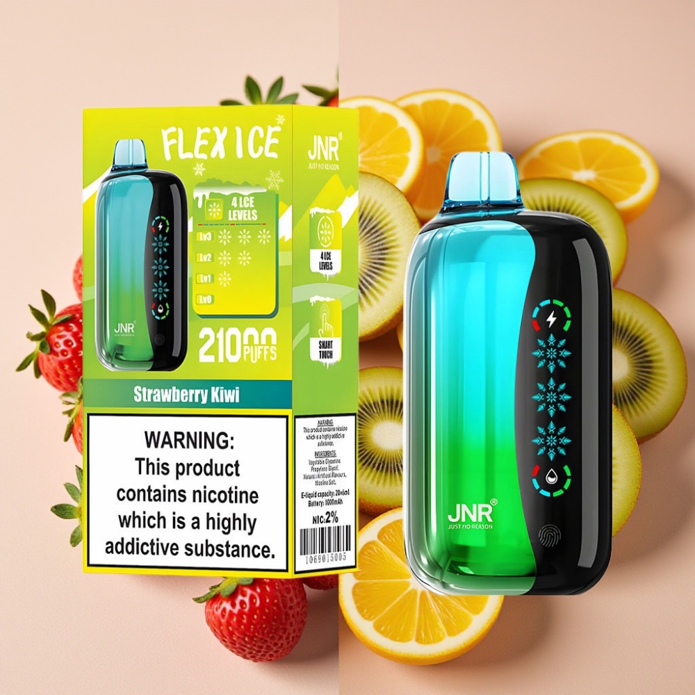 JNR Flex Ice 21000 Puffs Écran Tactile 26ml Fraise Kiwi France vape fournisseur