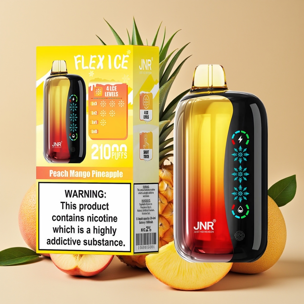 JNR Flex Ice 21000 Puffs Écran Tactile 26ml Pêche Mangue Ananas