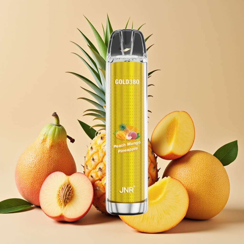 JNR Gold380 6000 Puffs Disposable Vape Pêche Mangue Ananas 13ml 1.0ohm