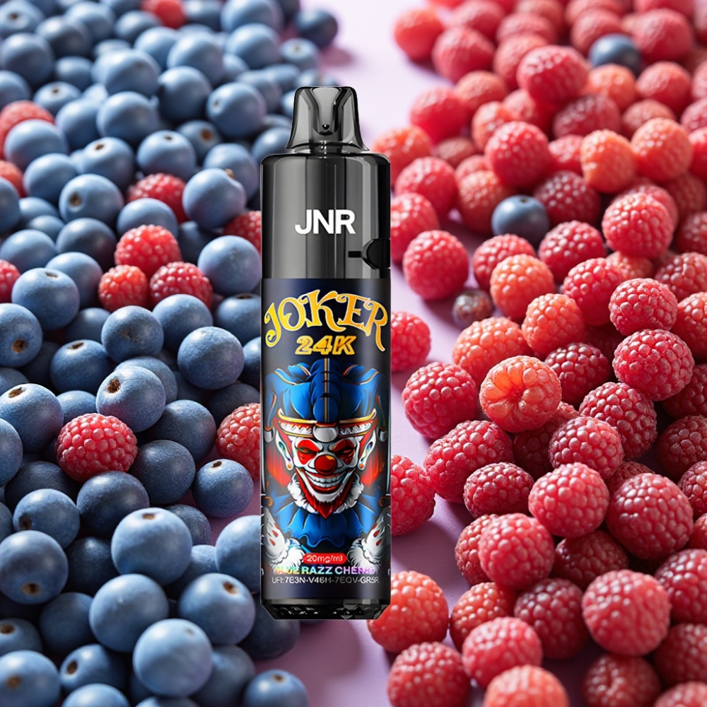 JNR Joker 24K Puffs 2+10ml Rechargeable 800mAh Bleu Razz Cerise Type-C