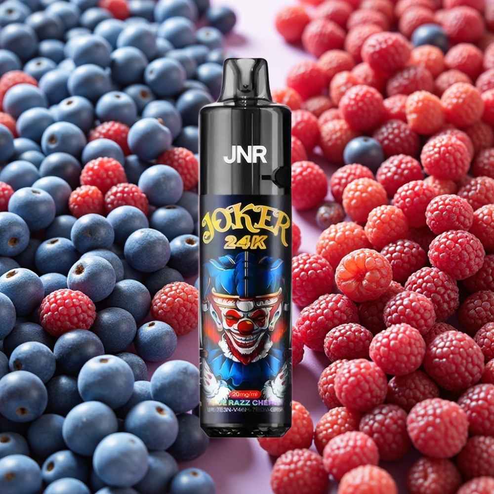 JNR Joker 24K Puffs 2+10ml Rechargeable 800mAh Bleu Razz Cerise Type-C