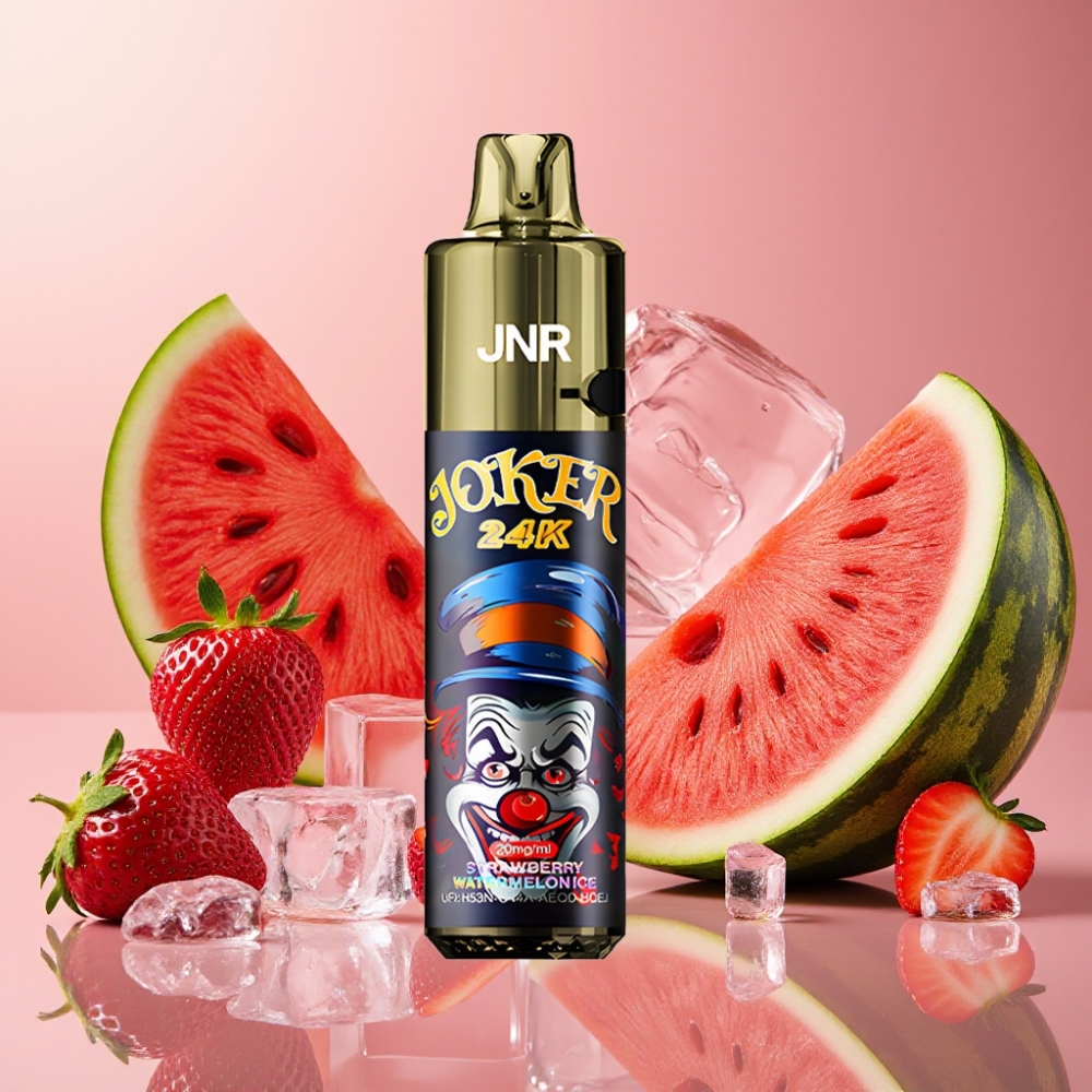 JNR Joker 24K Puffs Fraise Pastèque Glacée - 2+10ml, 800mAh, Type-C, 2% Nicotine