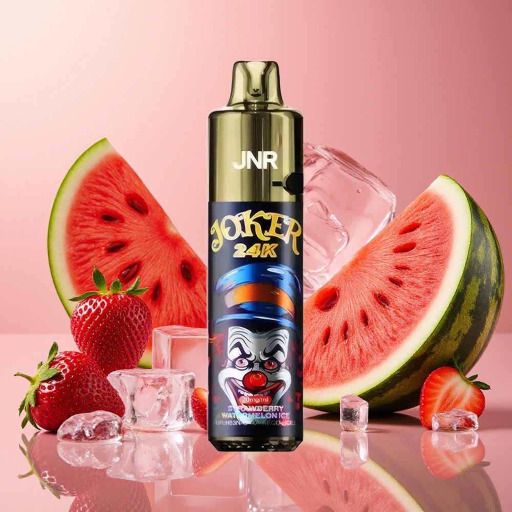 JNR Joker 24K Puffs Fraise Pastèque Glacée - 2+10ml, 800mAh, Type-C, 2% Nicotine