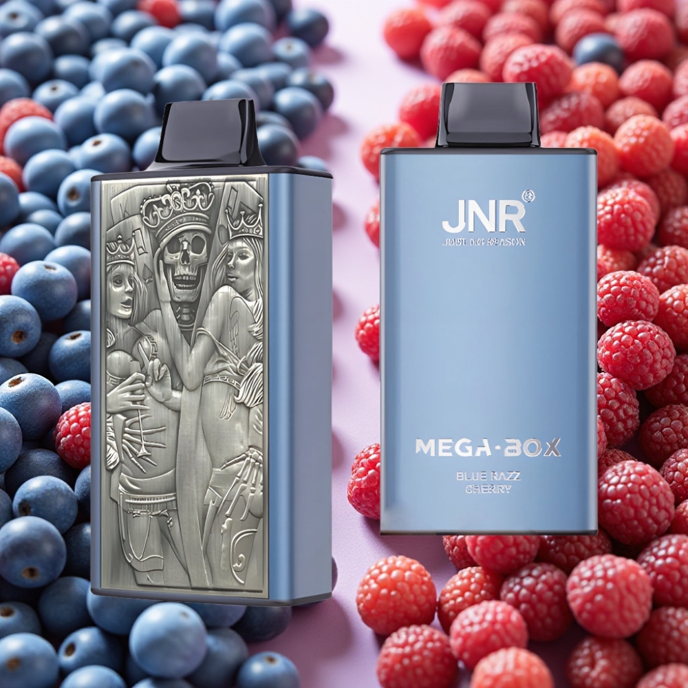 JNR Mega Box 25000 Puffs Disposable Vape Cerise Blue Razz 30ml 850mAh Dual Mesh