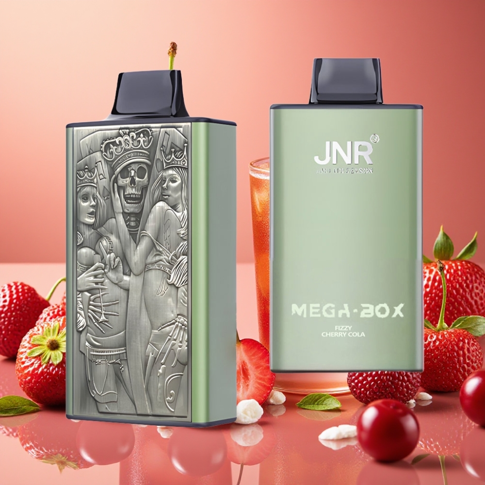 JNR Mega Box 25000 Puffs E-cigarette Jetable Cerise Cola Pétillante – 30ml, 850mAh, Charge Type-C
