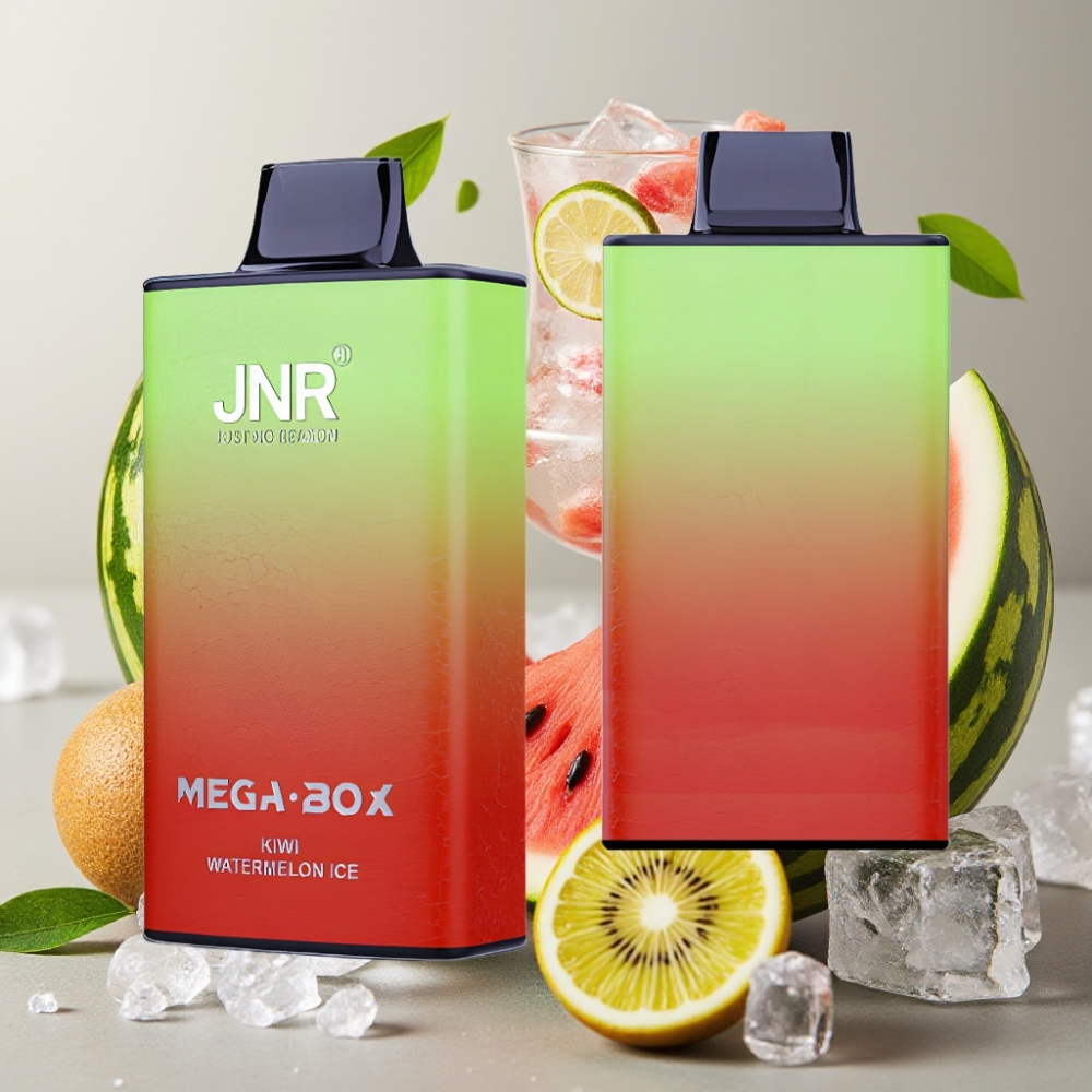 JNR Mega Box 25000 Puffs Kiwi Pastèque Glacé - 30ml, 850mAh, Dual Mesh