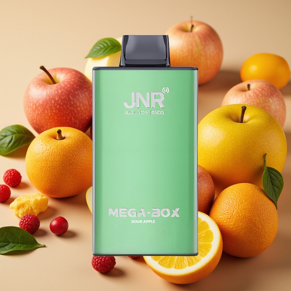 JNR Mega Box 25000 Puffs Pomme Acidulée - 30ml, 850mAh, Dual Mesh