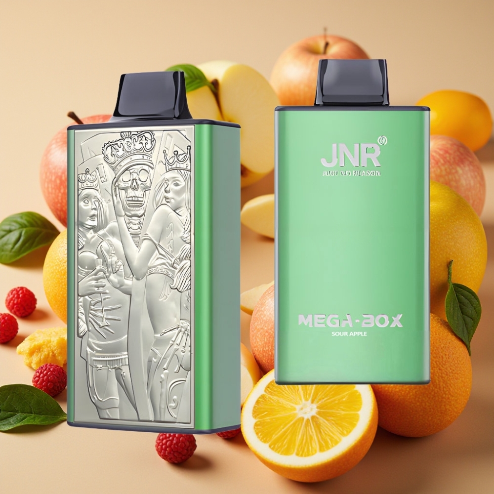 JNR Mega Box 25000 Puffs Pomme Acidulée - 30ml, 850mAh, Dual Mesh